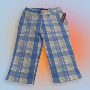 SO Girl’s 10 Blue / Tan Plaid Capri Pant